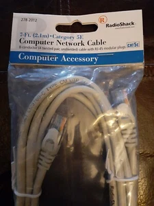 7 Ft CAT7 CAT 7 Flat Ethernet Cable LAN RJ45 Internet Router Patch Cord 7 Feet - Picture 1 of 5