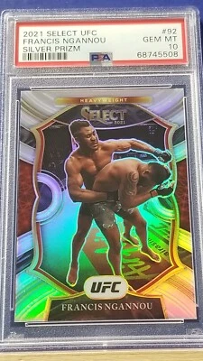 Francis Ngannou - 2021 Select UFC Silver Prizm #92  PSA 10 - Image 1 of 2