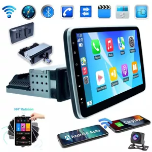 2+32G Single 1 DIN 360° drehbar 10,1'' Android 13 Autoradio Stereo GPS CarPlay - Bild 1 von 17