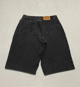 Levi's 560 Jeansshorts Herren 33×13 schwarz gesäumt Denim Jorts Vintage Y2K USA Baggy - Bild 1 von 9