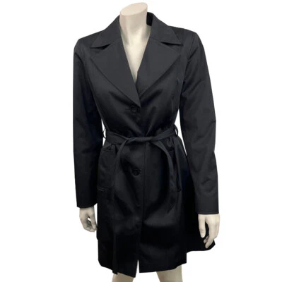 Женщин Caslon средний черный Тренч подпоясанный дождь с подкладкой карманы - Изображение 1 из 4