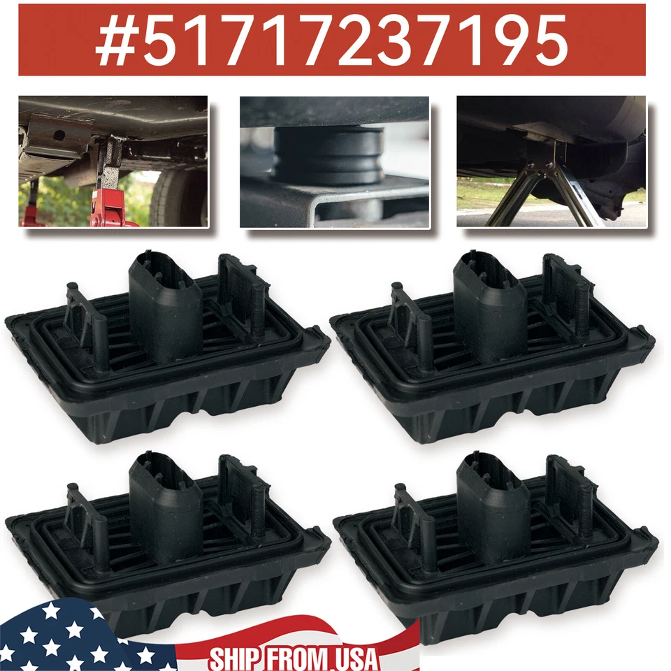 4pcs for BMW E87 E82 E84 E90 E91 F07 F10 F01 F02 F03 51717237195 Jack Point Pad Foto 1 de 4