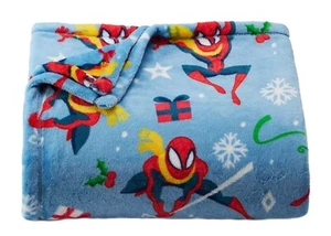 The Big One Plush Throw Blue Blanket Spiderman Super Hero 60 x 72 Christmas - Picture 1 of 9
