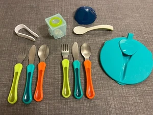 Toddler Weaning Bundle Tommee Tippee Cutlery Knife Fork Spoon Beaker Lid Pot - Picture 1 of 9