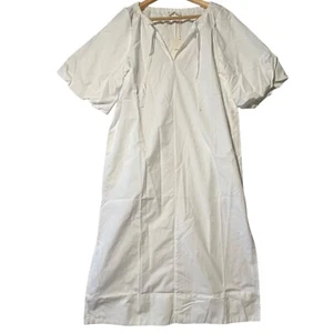 Everlane Damen M The Supima Puffärmel Kleid Supima Baumwolle Neutral Freizeit - Bild 1 von 10