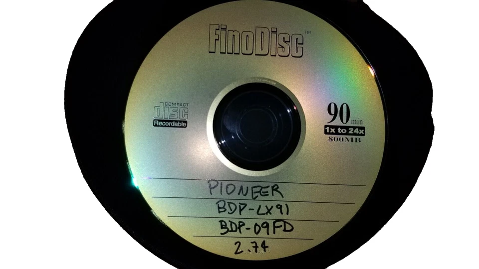 Pioneer Elite BDP-09FD BDP-LX91 Firmware Update CD ver 2.74