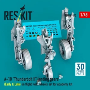 Engranajes de aterrizaje 1:48 A-10 Thunderbolt II (en vuelo) con ruedas para Academy - Imagen 1 de 3