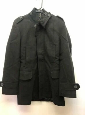 PEACOAT MASCULINO DOUBLJU, PRETO, MÉDIO - Imagem 1 de 3