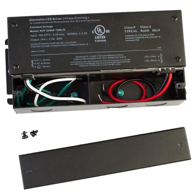 LEDupdates 60w Dimmable driver 12v 24v Power Supply Class 2 triac  for LED Strip - Image 1 of 4