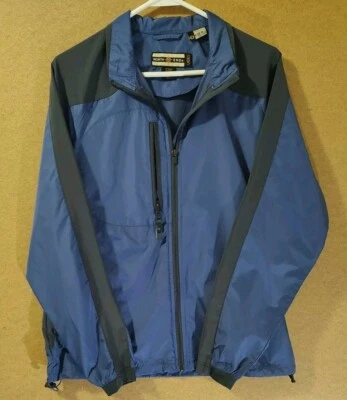 Chaqueta cortavientos vintage North End para mujer de nailon color azul talla mediana Foto 1 de 4