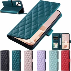 For iPhone 15 Pro Max 14 13 12 11 SE 6s 7 8 Plus Wallet Leather Phone Case Cover - Picture 1 of 47