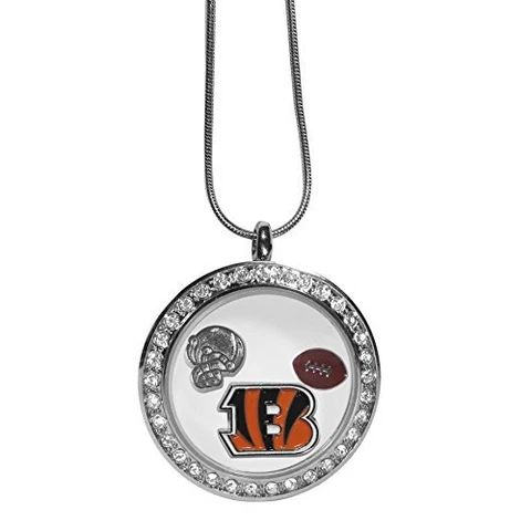Siskiyou NFL Cincinnati Bengals Locket Necklace, 18", Metal Cover