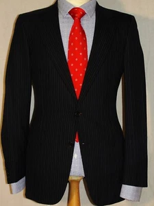 MEN'S VINTAGE CHESTER BARRIE PINSTRIPE DESIGNER SUIT UK 40R,W32, XL31 - Picture 1 of 10