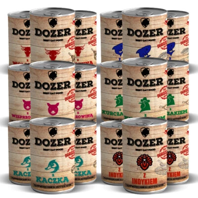 24x400g Katzenfutter Nassfutter DOZER Premium für Katzen Mix TOP in Dosen - Bild 1 von 4