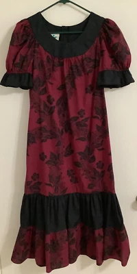 Vestido Hawaiano Kalola De Colección Pequeño Aloha Muumuu Tropical Floral Puff Polinesio Luau  Foto 1 de 4