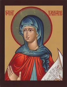 Cartolina Santa Cassiana Stampa Devozionale Cartolina Preghiera Icona Inutilizzata COME NUOVA - Foto 1 di 2
