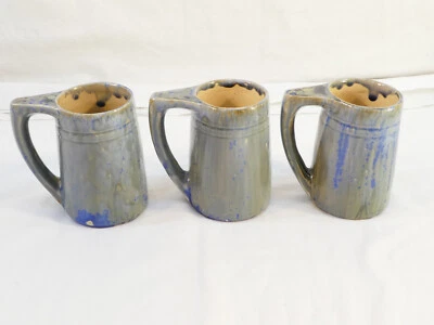 3 tasses chopes en gres de PIERREFONDS signature '' au casque '' - Photo 1/4