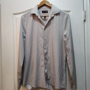 JF J.Ferrar Stretch Slim Fit Mens Dress Shirt White Long Sleeve Size M 15-15 1/2 - Picture 1 of 3