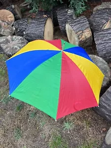 Vintage LBGTQ Regenbogenschirm 1980er Jahre in funktionierendem Zustand! Holzgriff selten - Bild 1 von 11