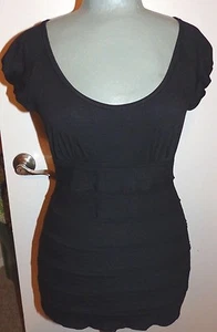 MAX STUDIO M.S.S.P. Specialty Products Black Short Sleeve Top Size MD NWT - Picture 1 of 6