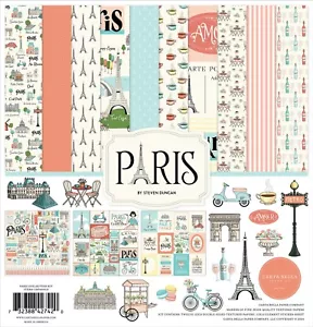 Carta Bella - Paris - 12x12 Sammlung Set Sammelalbum Papiere + Sticker Frankreich - Bild 1 von 3
