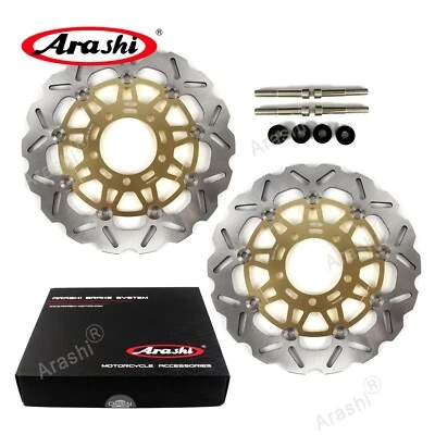 Rotor de disco de freno delantero dorado de gran tamaño para Kawasaki Ninja ZX6R ZX-6R 636 2003 2004 Foto 1 de 4
