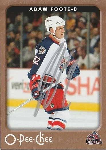 Adam Foote - Signed 2006-07 O-Pee-Chee Card #144 - Image 1 of 1