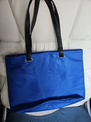 Bolso de Mano Grande Wacoal Azul Real con Asas Negras NUEVO 16"x12"x8" aprox Foto 1 de 3