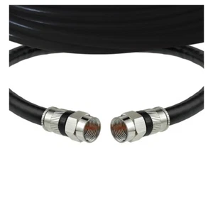 Cable coaxial RG6 cuádruple blindado en pared de 250 pies, conector macho tipo F - Imagen 1 de 9