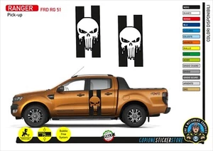 2 Adesivi fasce sportello laterale posteriore teschio Ranger Ford  4X4  PICK-UP - Imagen 1 de 1