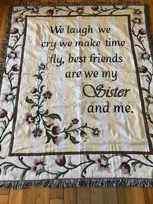 Manta Manta Sentimental Floral Sister Tapiz Acento Foto 1 de 4