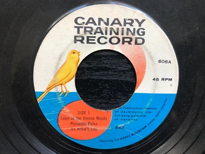 Hartz Mountain Master CANARY TRAINING RECORD Original 1960's Hartz EP G+ - Image 1 of 2