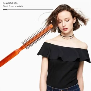 Roller Beard Comb Hairbrush Curling Roller Hairbrush Hair Brush Round Home Use - Picture 1 of 7