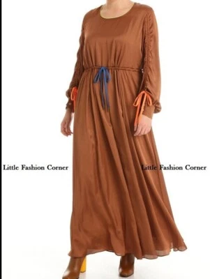 PVP €580🌟MARINA RINALDI Vestido de satén talla PLUS (MR 27) EE. UU. W18--IT56_DE48 Foto 1 de 4