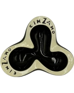 Vintage Cinzano Ashtray Ceramic Black Italy - Picture 1 of 12