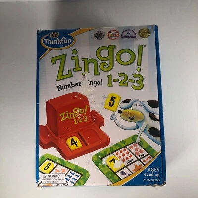 ThinkFun Zingo 1-2-3 Number Bingo Game - Missing 1 Number Tile - Image 1 of 4
