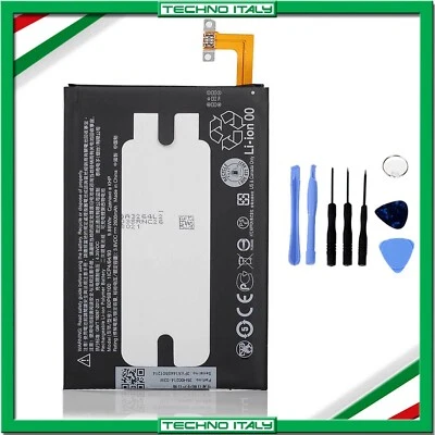 BATTERIA PER HTC ONE M8 2600MAH B0P6B100 SOST. ORIGINALE + KIT CACCIAVITI - Immagine 1 di 4