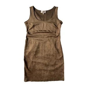 Philosophy Dresses 12 Republic Clothing Brown Faux Leather Sheath Empire Waist - Picture 1 of 18
