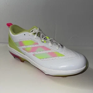 Adidas Adizero Instinct TPU White Pink Green Womens Size 13 Softball Cleats - Picture 1 of 8