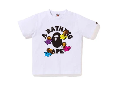 CAMISETA UNIVERSITARIA A BATHING APE® NIÑOS BEBÉ MILO STA Blanca Talla 140 Totalmente Nueva Foto 1 de 4