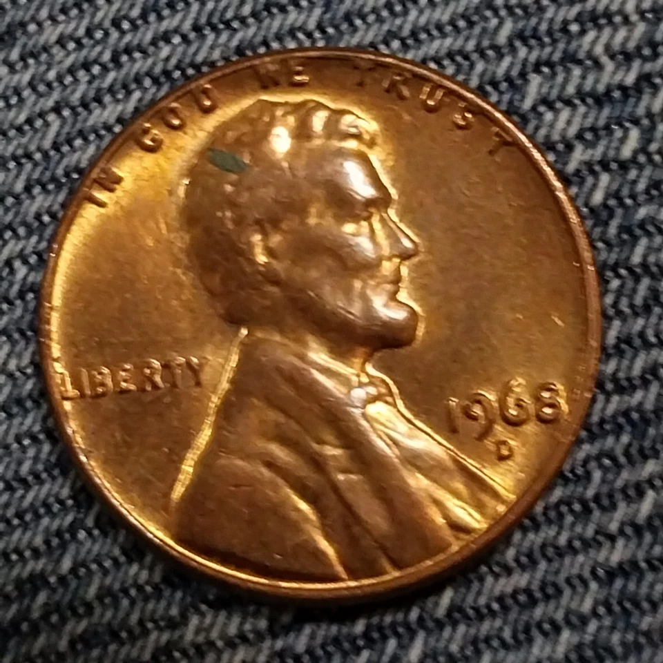 Lincoln Penny 1968 D con DDO y RDA Foto 1 de 2