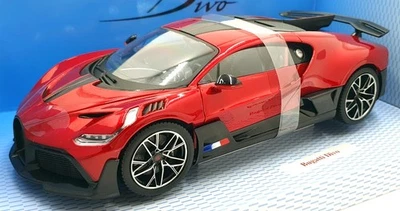 Burago 1/18 Scale Diecast 18-11045 - Bugatti Divo - Red - Image 1 of 4