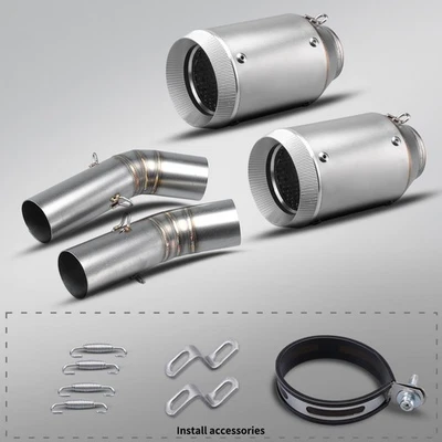 Sistema de escape silenciador trasero tubo de enlace medio deslizable para Ducati 848 1098 1198 Foto 1 de 4