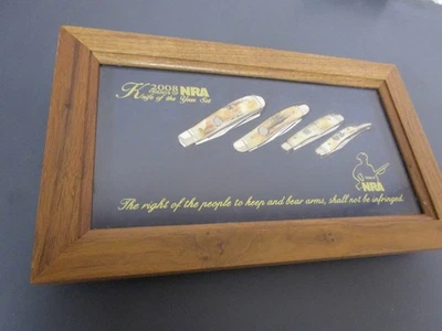 4 Vintage CASE XX Stag 2008 FRIENDS OF NRA KNIFE SET 1123 of 1150 Etched Blades - Image 1 of 4