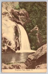 Postal de colección Vermont Binghams Falls Stowe de colección parte posterior dividida sin publicar - Imagen 1 de 2