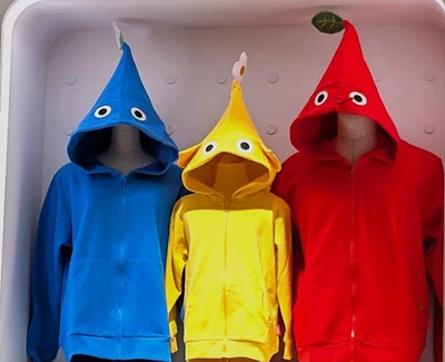 [Japan Limited] Pikmin Hoodie Red Yellow Blue Full Size Nintendo Official Store - Image 1 of 4