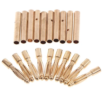 20pc 2mm Gold Bullet Connector Banana Plugs Male &Female for RC Car Battery P ME - Image 1 of 4