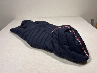 Pajar Pup XL Dog Coat With Hood Navy Blue Red White Stripped Puffer Warm Vest - Image 1 of 4