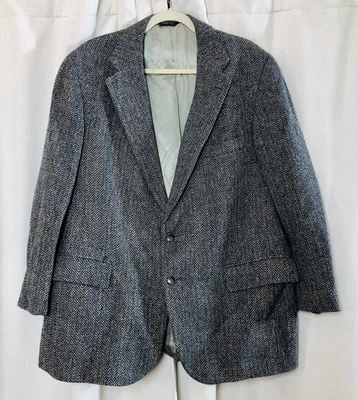 Blazer de lana Saks Polo Ralph Lauren 42R marrón espiga abrigo deportivo pecho único Foto 1 de 4