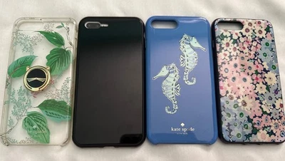 Lot of4 Kate Spade iPhone 7/8 Plus Phone Cases- Sea pony, Daisy, cat ring, black - Image 1 of 4